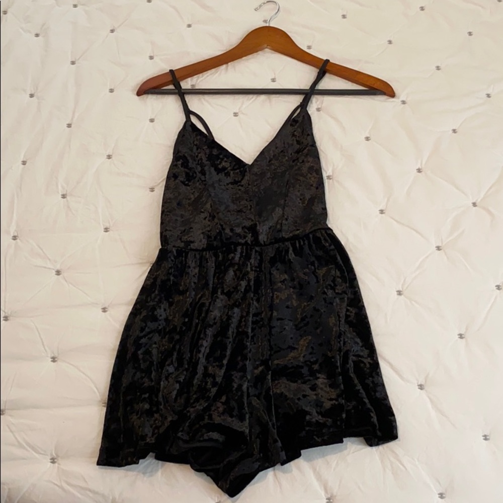 Velvet Black Romper